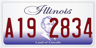 IL license plate A192834