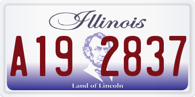 IL license plate A192837
