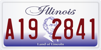 IL license plate A192841