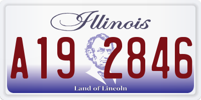IL license plate A192846