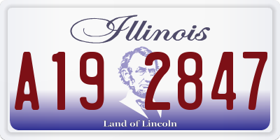 IL license plate A192847