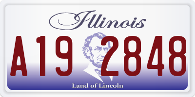IL license plate A192848