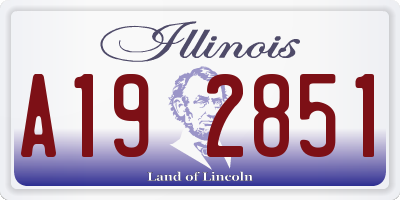 IL license plate A192851