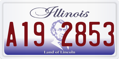IL license plate A192853