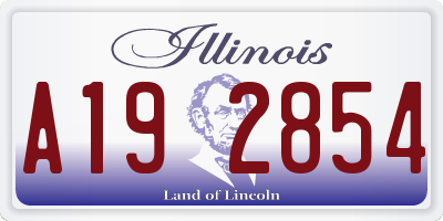 IL license plate A192854