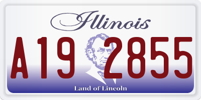 IL license plate A192855