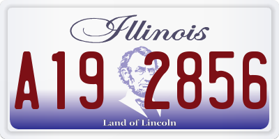 IL license plate A192856