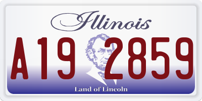 IL license plate A192859