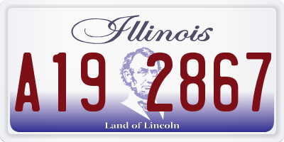 IL license plate A192867