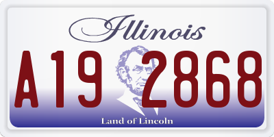 IL license plate A192868