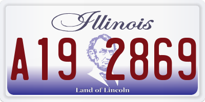 IL license plate A192869