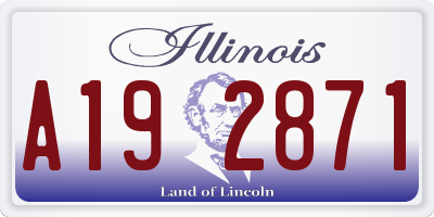IL license plate A192871
