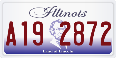 IL license plate A192872