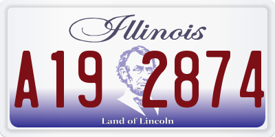 IL license plate A192874