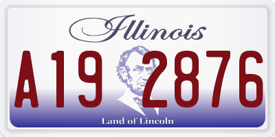 IL license plate A192876