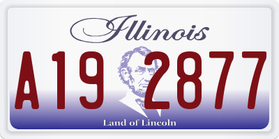 IL license plate A192877