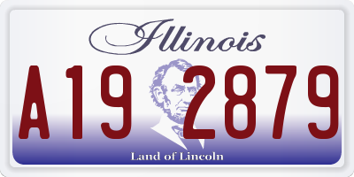 IL license plate A192879