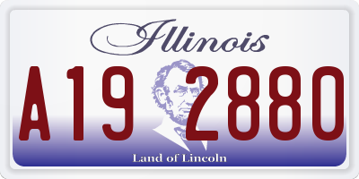 IL license plate A192880