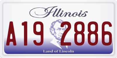 IL license plate A192886