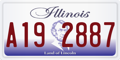 IL license plate A192887