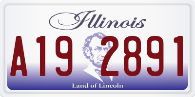 IL license plate A192891