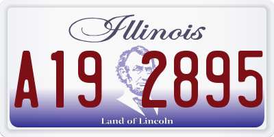 IL license plate A192895