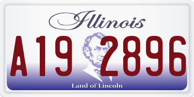 IL license plate A192896