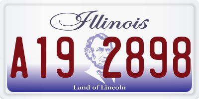 IL license plate A192898