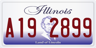 IL license plate A192899