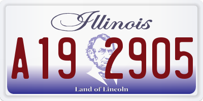 IL license plate A192905