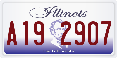 IL license plate A192907