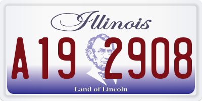 IL license plate A192908