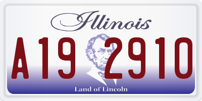 IL license plate A192910