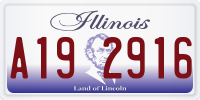 IL license plate A192916