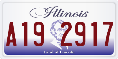 IL license plate A192917