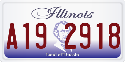 IL license plate A192918