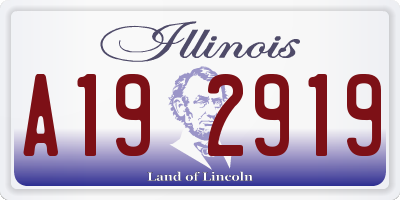 IL license plate A192919