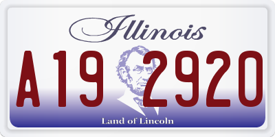 IL license plate A192920