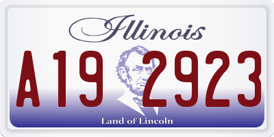 IL license plate A192923