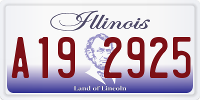 IL license plate A192925