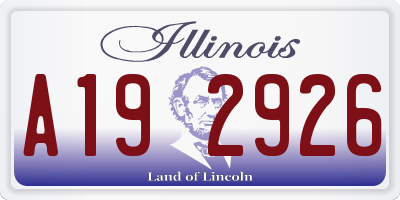 IL license plate A192926