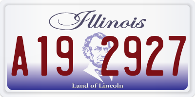 IL license plate A192927