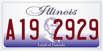 IL license plate A192929