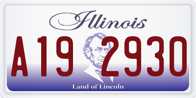 IL license plate A192930