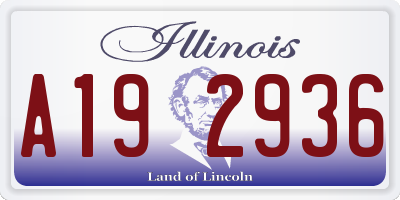 IL license plate A192936