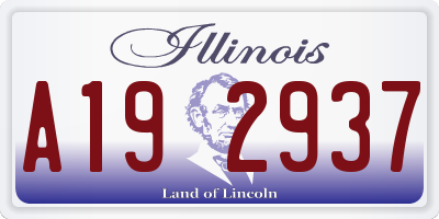 IL license plate A192937