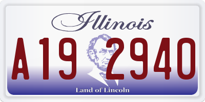 IL license plate A192940