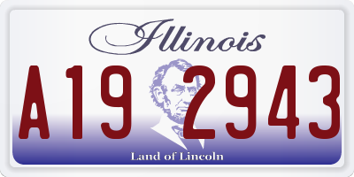 IL license plate A192943