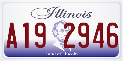 IL license plate A192946