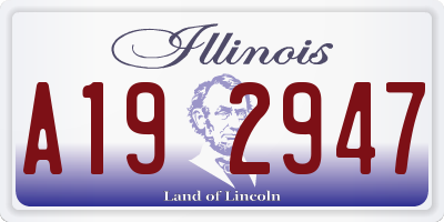 IL license plate A192947